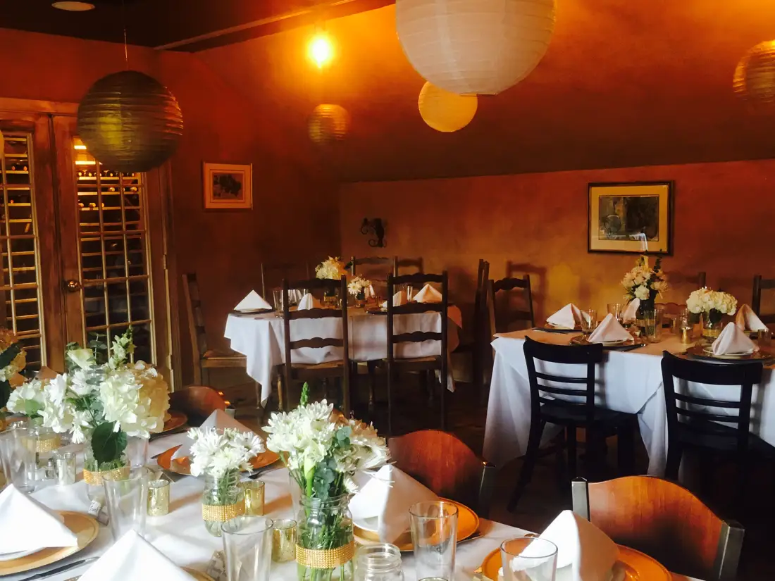 table settings for a party at John's cafe