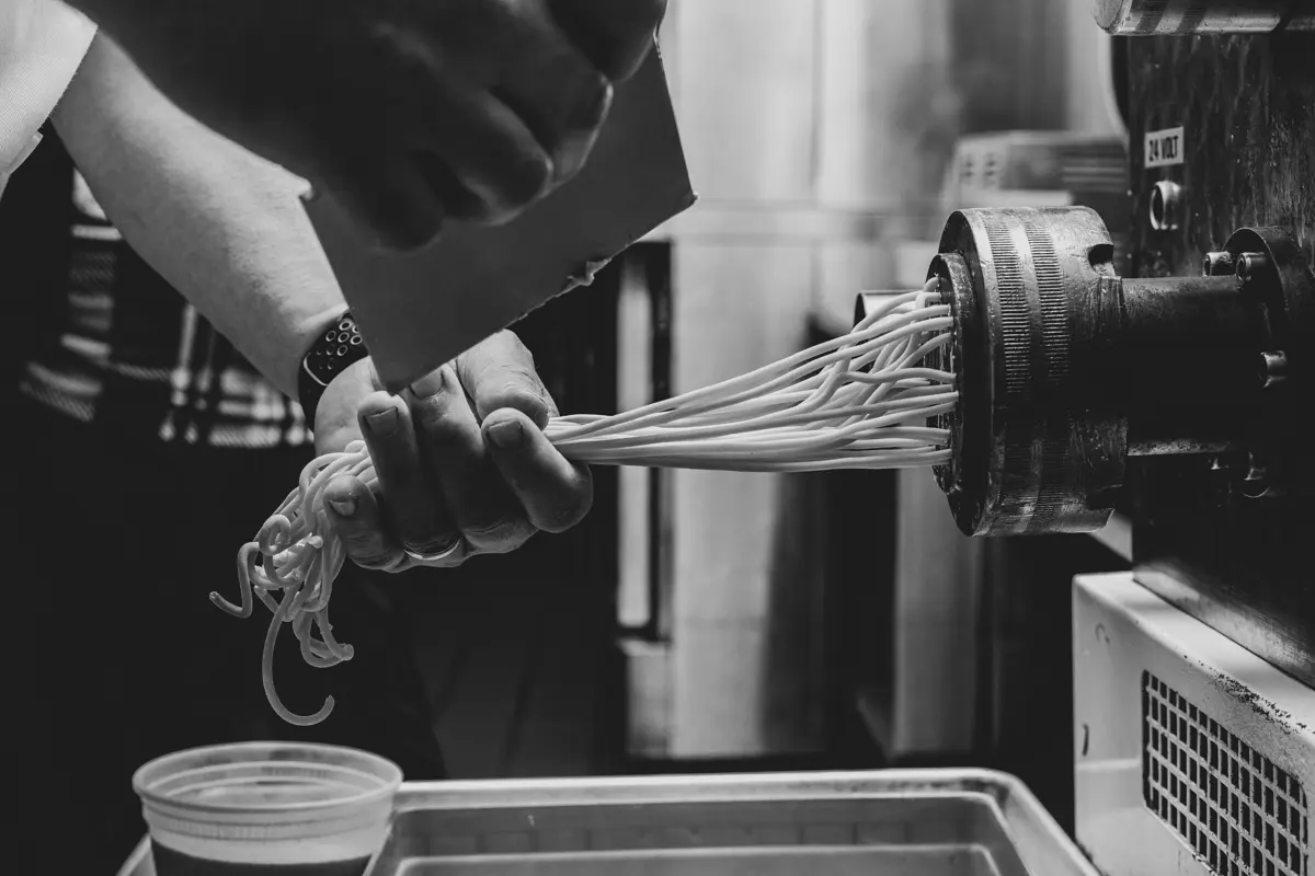 Making fresh pasta daily at John's Cafe. 